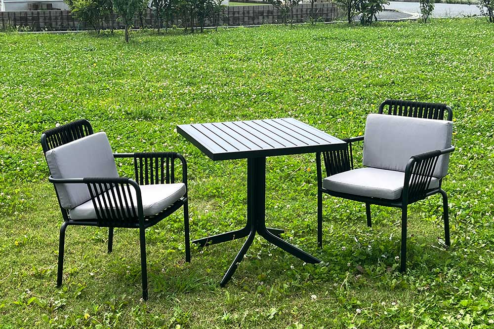 Garden Table 2 Chair with Cushion Set (New)